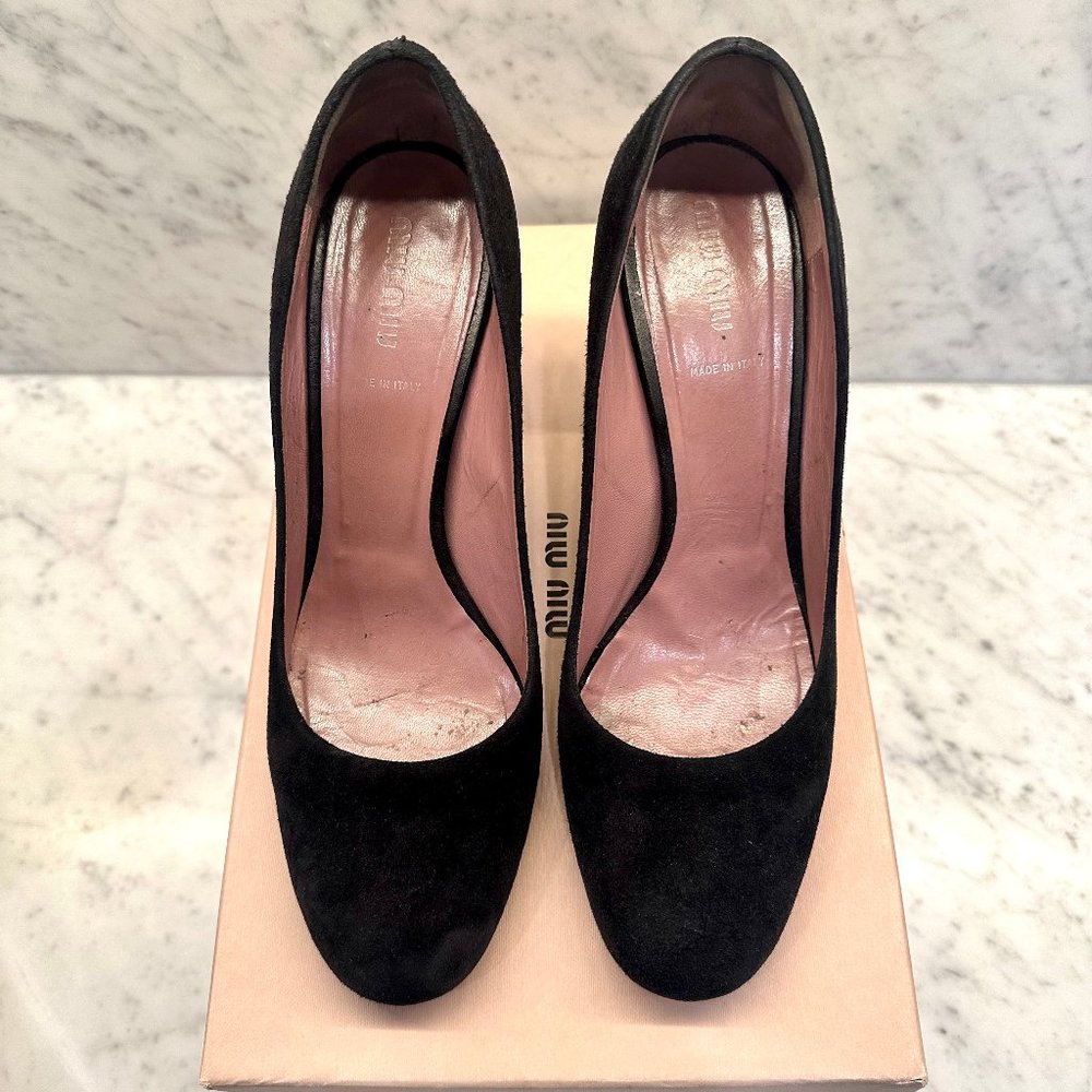 Miu Miu Suede Block Heel - image 3